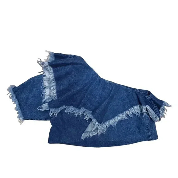 Marques / Almeida Denim Symmetrical Top - Picture 3 of 4